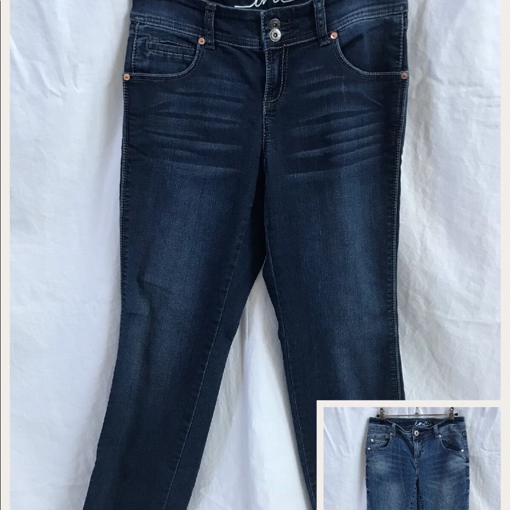 2 Pair INC Jeans Straight Leg sz 4 Curvy Short